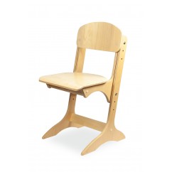 Krzesło przedszkolne regulowane STAŚ rozmiar 1-3 naturalne