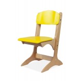 Krzesło przedszkolne regulowane FRANEK rozmiar 1-3 żółte
