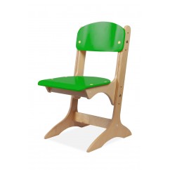 Krzesło przedszkolne regulowane FRANEK rozmiar 1-3 zielone