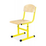 Krzesło szkolne regulowane JACEK rozmiar 2-5 żółte/czarne